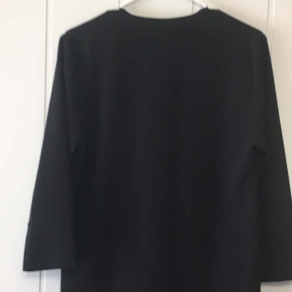 Oak + Fort Classic Black Maxi Dress. 100% polyester - Picture 7 of 9